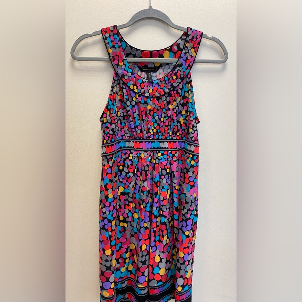 BCBGMAXAZRIA Multicolored Polka Dot Dress